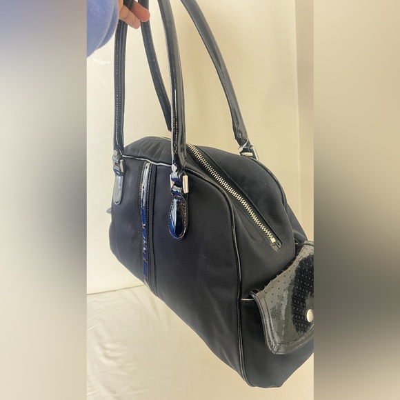 Cole Haan Canavas Patent Leather double handle Shoulder Handbag Black. - Picture 16 of 16